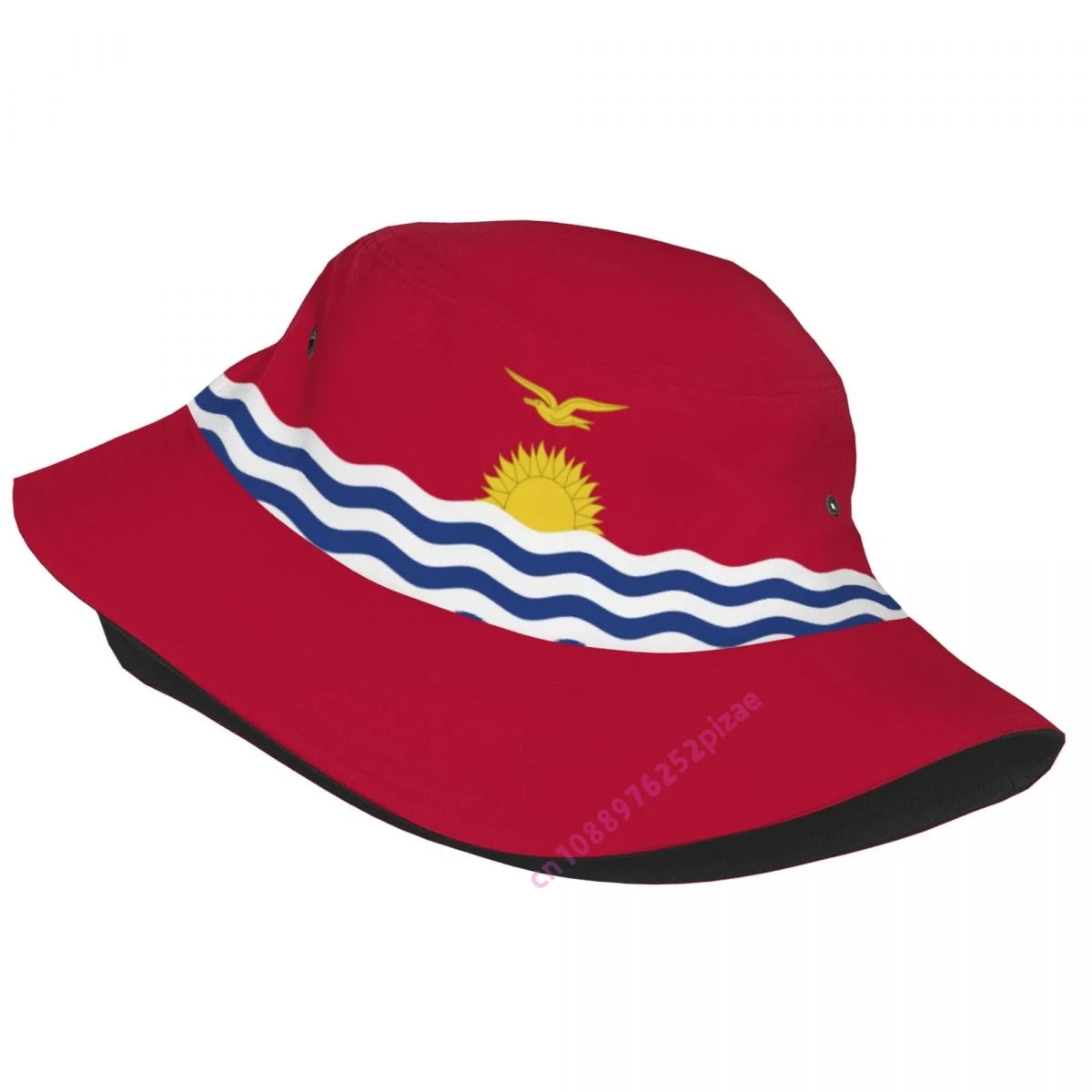

Kiribati 3D Flag Men Women Bucket Hat Outdoor Sun Protection Cap Breathable Mesh For Fisherman Camping Hiking