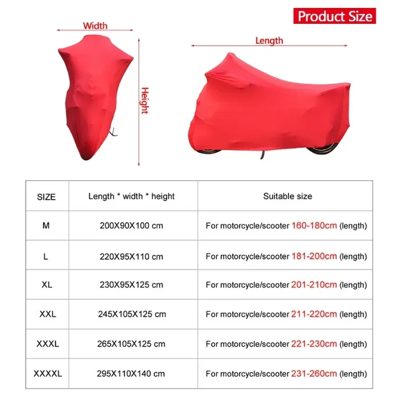 Cubiertas universales para motocicleta, cubierta protectora UV para interiores y exteriores, 2 colores, cubierta a prueba de polvo para Motor de bicicleta, M-4XL de tela elástica