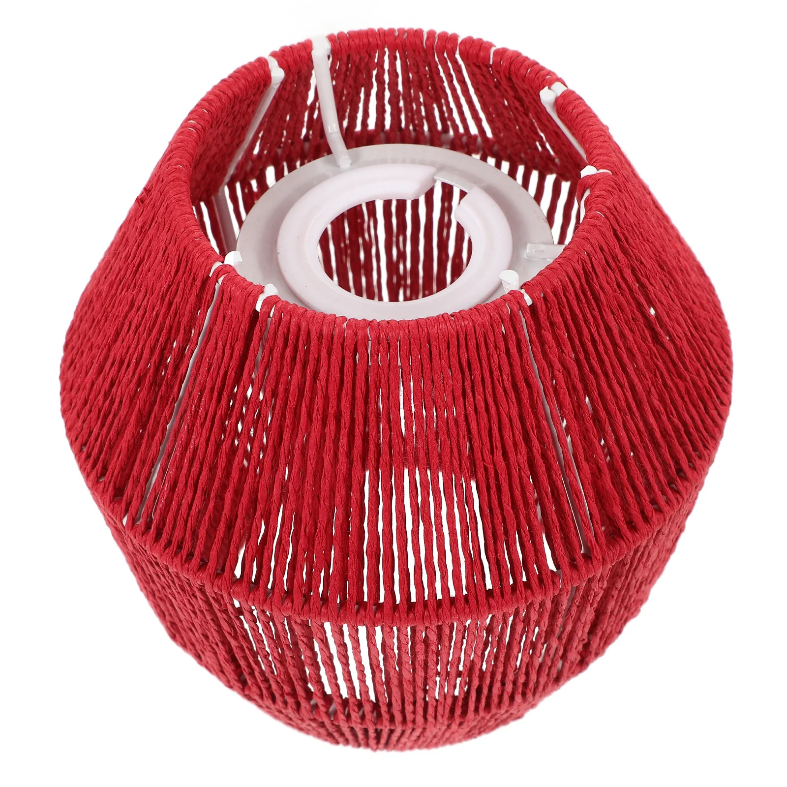 

LED Lampshade Paper Rope Woven Handmade Hanging Light Cover Rustic Decorative Lamp Cover for Bedroom Kitchen Cafe