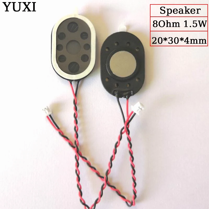 YUXI 1PC 8ohm 1.5W For Electronic Dog GPS Navigation Speaker 8R 1.5W 2030 20*30*4mm With Cable Terminal For Electronic Equipment