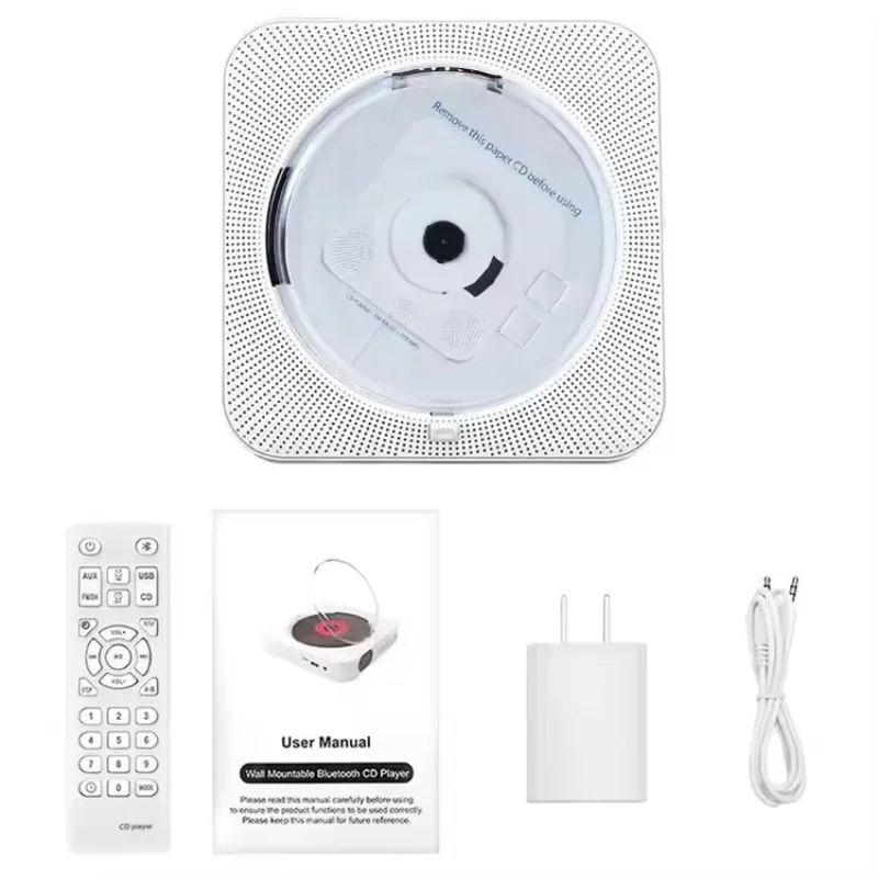 

Hooqu Portable CD Player Desktop CD Player For Home FM Radio Music CD Player Desk Type BTH With Display Home Audio Remote Contro