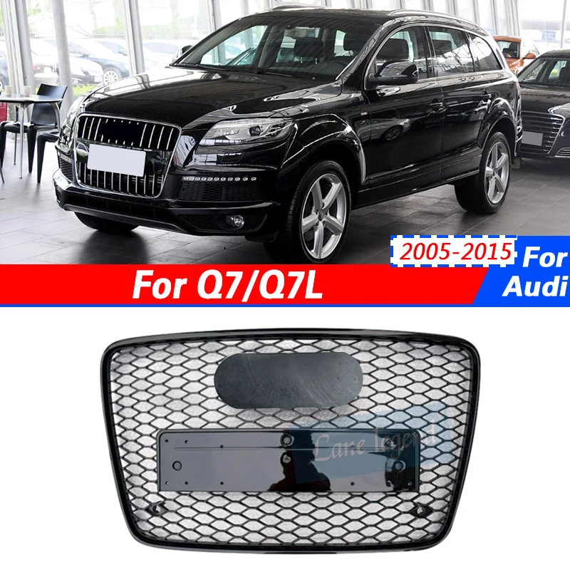 

For Audi Q7 Q7L SQ7 2005-2015 Car Front Bumper Grille Centre Panel Styling Upper Grill (updated to RSQ7 style)