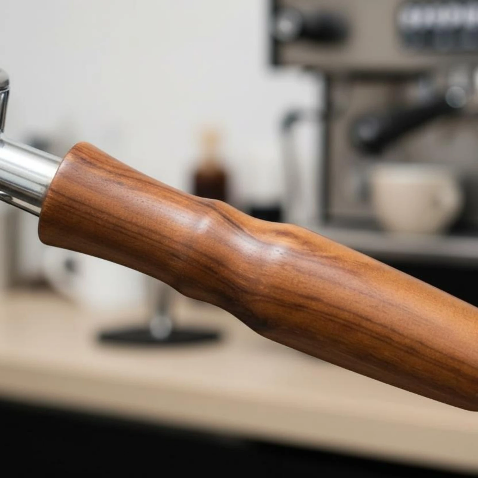 Portafiltro de 54 mm, Construcción Robusta, Portafiltro con 3 Orejas y Boquilla, Mango de Acero Inoxidable para Espresso, para Cafetería en Casa