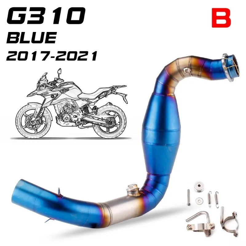 لسيارات BMW G310 R G310 GS 2017 - 2019 G310R G310GS رأس العادم الفولاذ المقاوم للصدأ ماسورة العادم الانحناء للأسفل