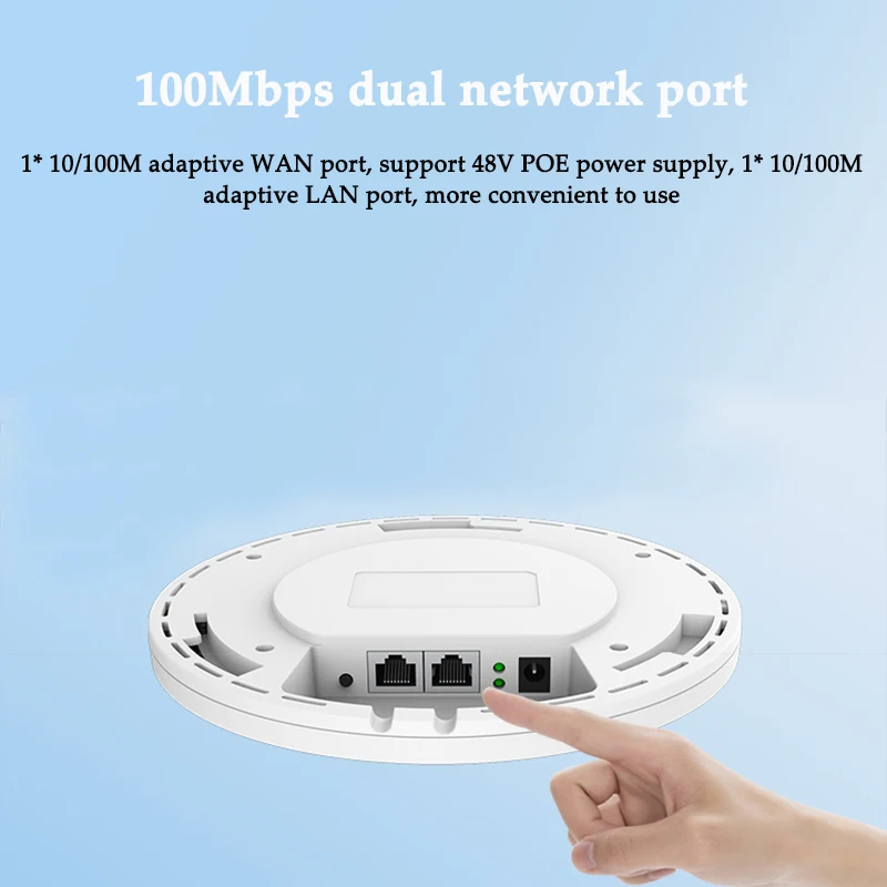 Imagem -04 - Kuwfi-roteador Wifi Montado no Teto Adaptador Poe Ponto de Acesso sem Fio Extensor 1200mbps 11ac 2.4ghz 5.8 Ghz