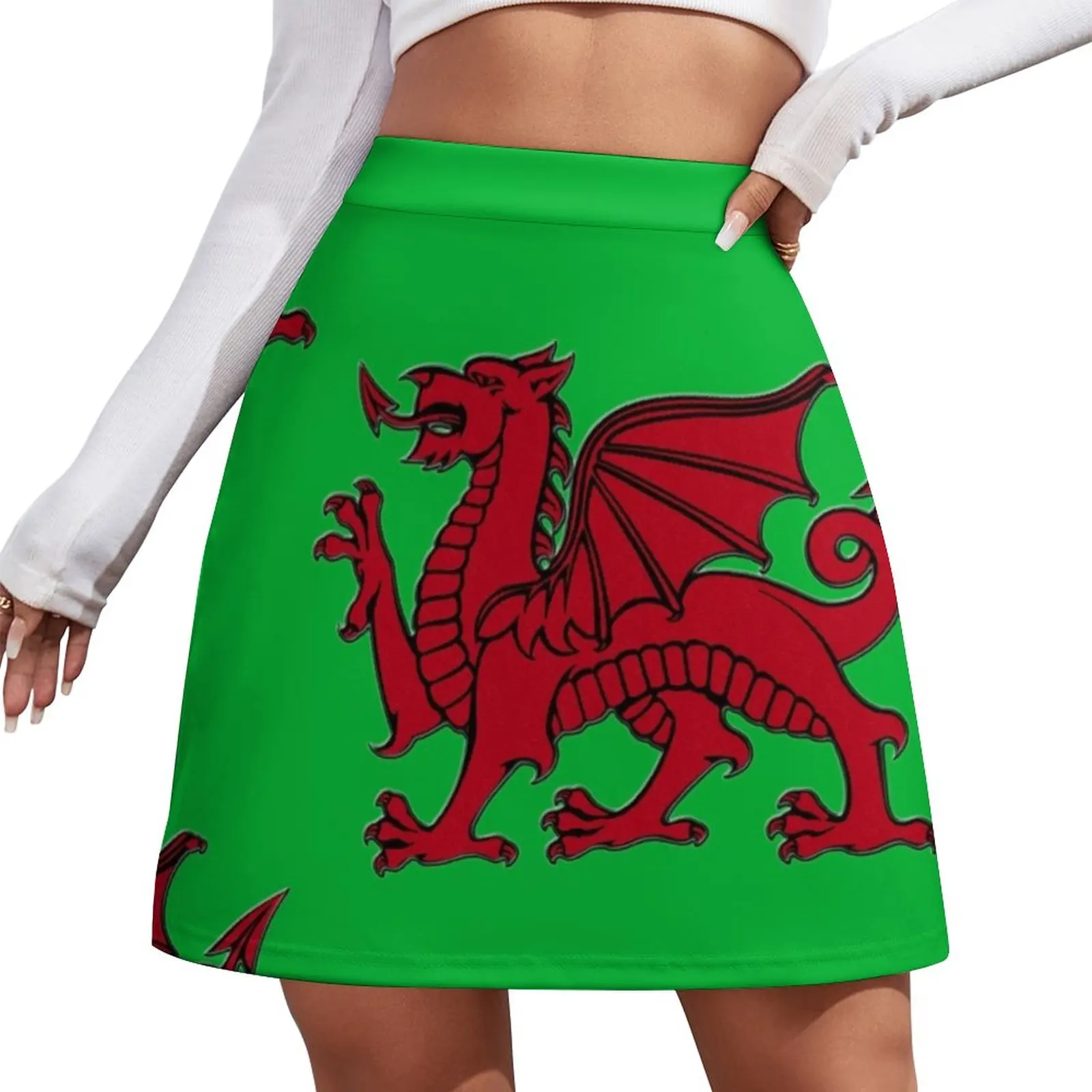 

THE WELSH DRAGON Mini Skirt Women's summer skirt skirt for woman cosplay Women's dress