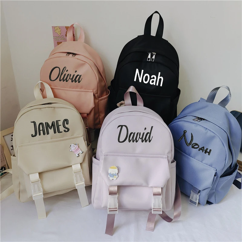 

Personalized Forest Solid Color Small Backpack, Women's Fresh College Style Backpack, Daily Leisure Travel Small Backpack