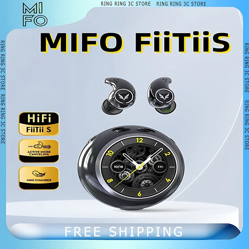 MIFO FiiTii S In Ear Sleep Aid Wireless Bluetooth Earphone Comfortable Sleep Meditation ASMR Specific ANC With 8GB of RAM Custom