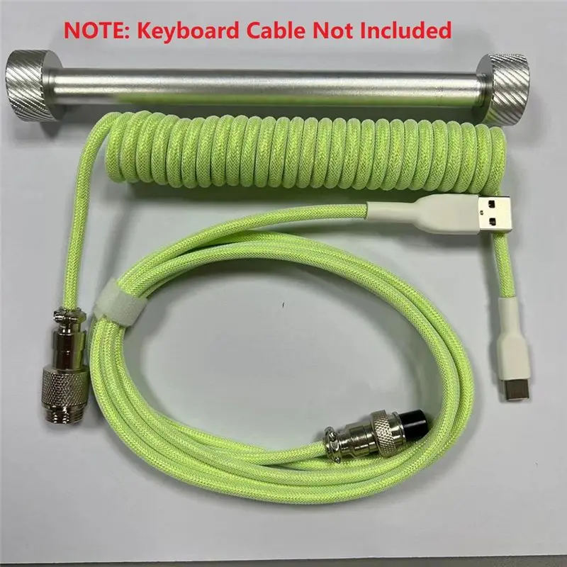 AC52-Coiled Cable Protection Rod Coiled Keyboard Cable Weight Fixed Rod Reel Stick Flexible Cable Organizer Winder