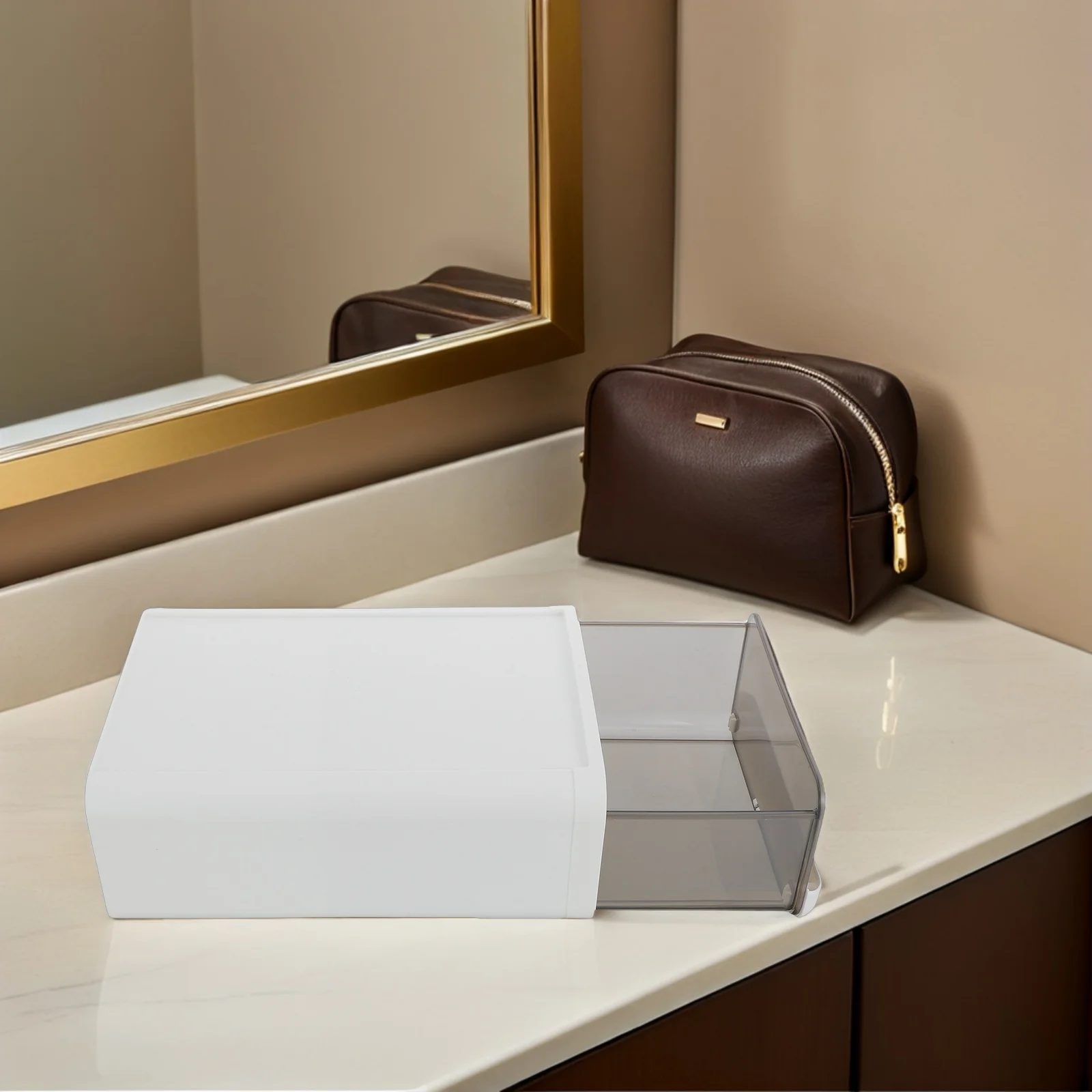 

Underwear Drawer Organizer Box Plastic Storage For Bras Socks Belts Scarves Lingerie Bedroom Closet Dresser Space Saving