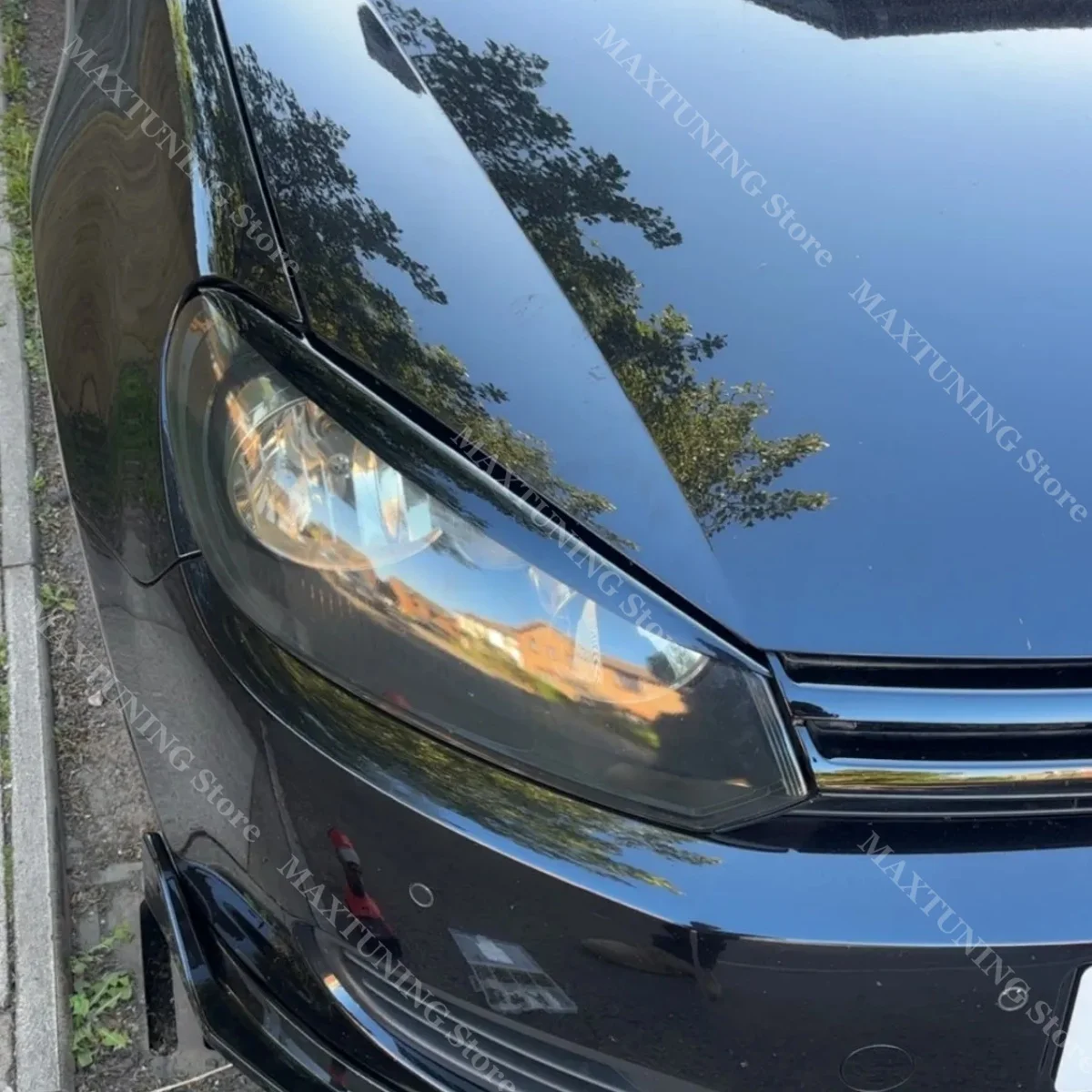 Sobrancelhas para VW Golf MK6 TDI TSI GTI GTD R20 Bi-Fuel 2009 2010 2011 2012 2013 Hatchback y Cabrio Kit de carrocería de párpados alerón de afinación