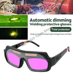 Gafas de soldadura de oscurecimiento automático, gafas solares de soldadura de arco de argón, gafas antideslumbrantes especiales, herramientas para soldadores, atenuación automática