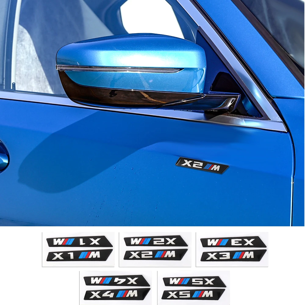 2pcs For BMW M Performance M2 X1 X2 X3 X4 E30 E39 E46 E53 E60 G30 F10 F11 F20 Car Side Fender Knife Stickers Emblem Badge Decals