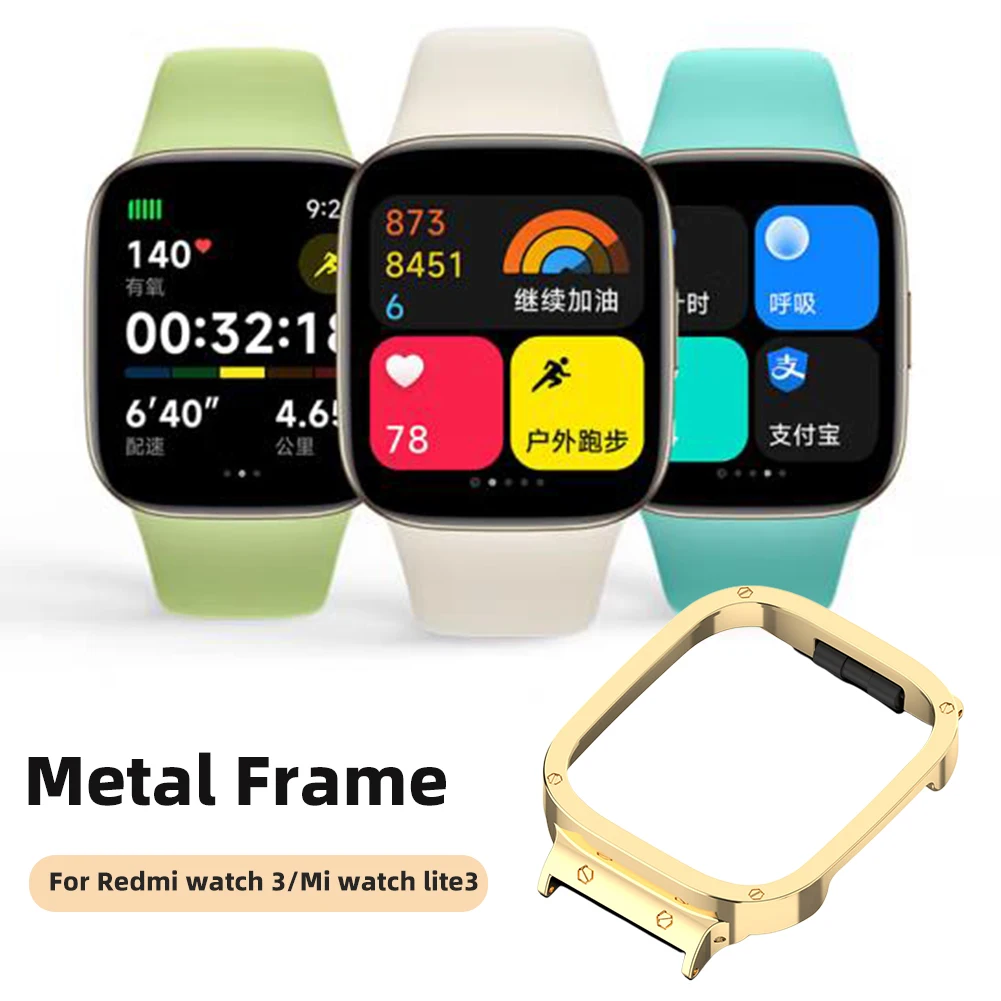 Smartwatch Metal Shell Protector Case for Redmi Watch3/Mi Watch Lite3 Frame High Quality Smart Watch Protective Accessories