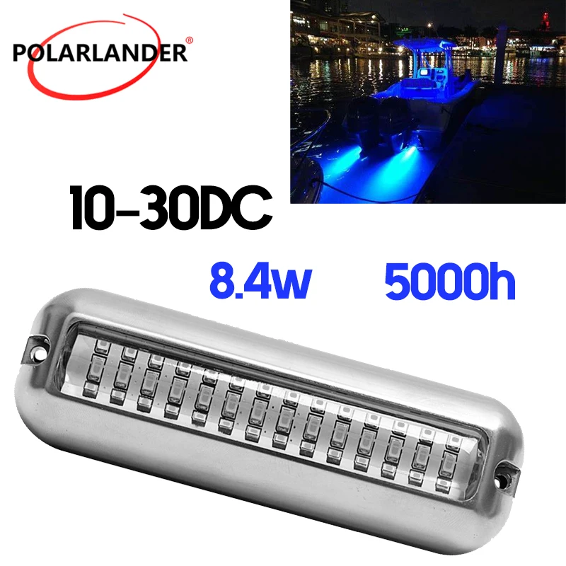 Underwater Light Yacht Accessories 42 LED 10-30VDC Marine Speedboat Speedboat Boat Lights Navigation Lighting Boat 1 PCS