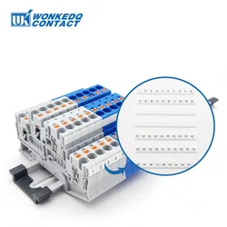 10Pcs ZBFM 6 Label For PTTB4 Double Level Termin Number/Blank ZBFM6 DIN Rail Terminal Block Accessories PTTB 4 Zack Marker Strip
