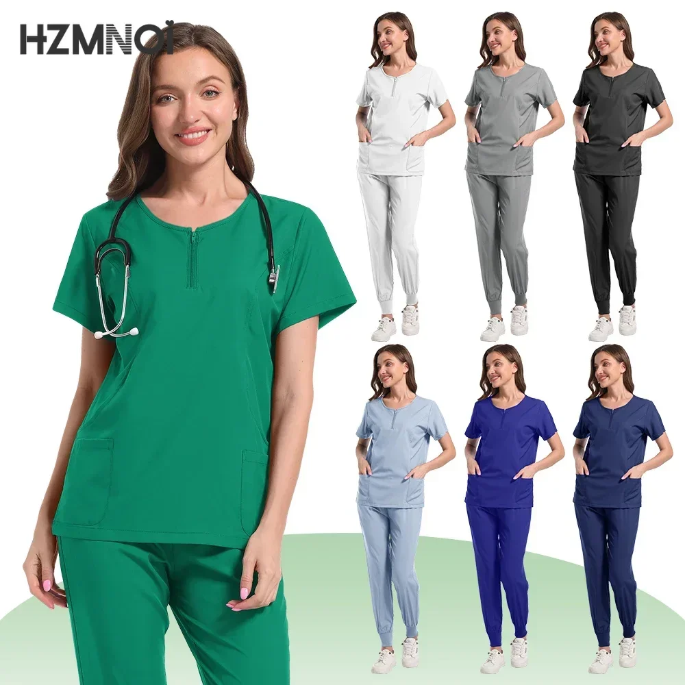 Tops médicos, pantalones para mujer, uniformes médicos de Hospital, conjuntos de exfoliación, accesorios para enfermeras, clínica Dental, salón de belleza, traje de trabajo