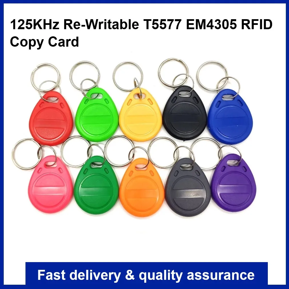 

100pcs/Lot RFID Tag 125Khz Copy Cards Re-Writable T5577 EM4305 RFID Copy Card Access Control Smart Card Can Copy All The ID Card