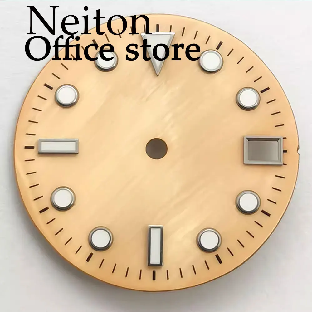 NEITON28.5mm shell dial black blue green white yellow watch dial luminous dial fit NH35 movement