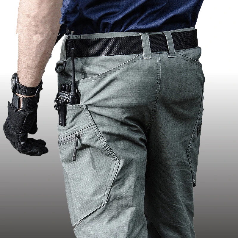 Pantalones militares tácticos impermeables para hombres, pantalones de carga de combate del ejército especial SWAT, pantalones largos de algodón antidesgarro con múltiples bolsillos, Invierno