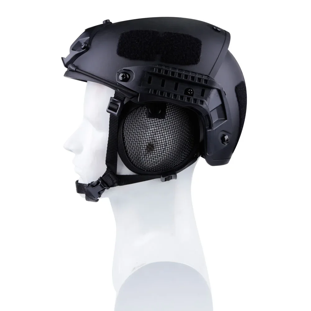 

1Y Wire Mesh Ear Protector & FAST Helmet Set Steel Mesh Ear Cover Tactical Helmet Accessory Optional With or Without Helmet
