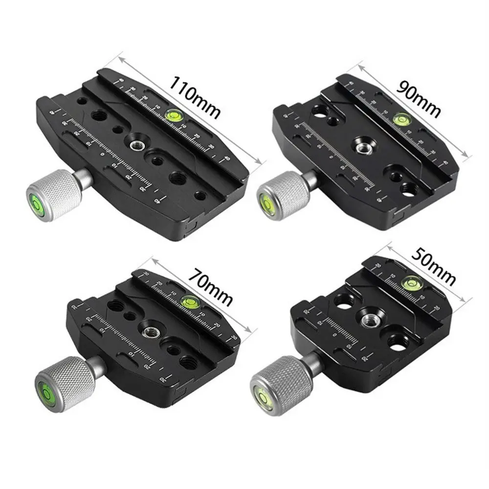 

Ball Head Mount Camera Clamp Quick Release 50mm/70mm/90mm/110mm Aluminum Alloy Quick Release Plate Profession 3/8 to 1/4 Screw