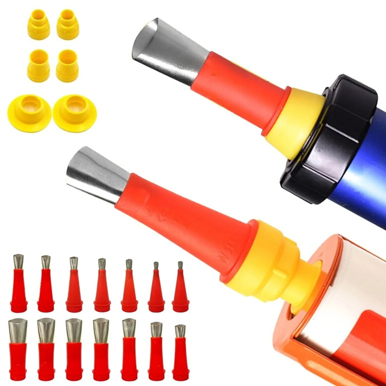 

22PCS Stainless Steel Caulk Nozzle Applicator Caulking Finisher Glue Silicone Sealant Finishing Tool Kitchen Bathroom Sink Joint