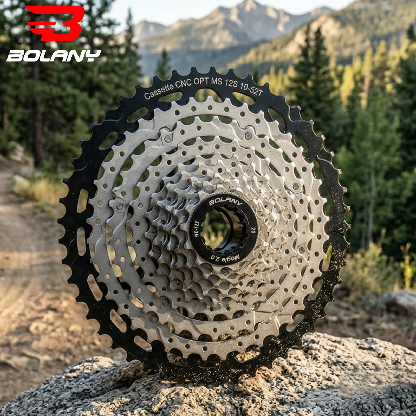 

BOLANY Micro Spline MS 12Speed Cassette 10-52T MTB Freewheel Wide Ratio Aluminum Alloy Sprockets Durable Bike Cassette Sprockets