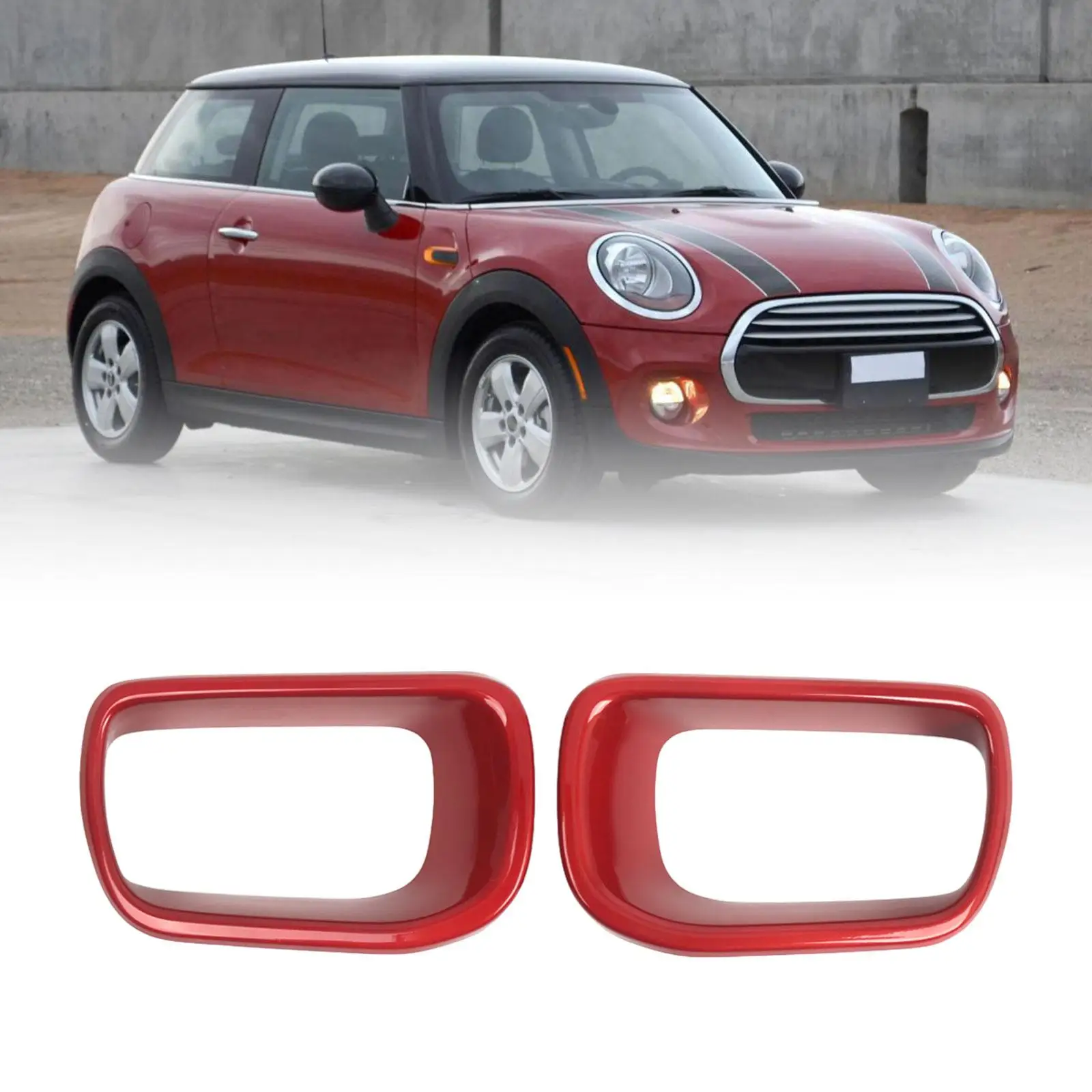 2Pcs Front Air Duct Brake Cover Bezel Replacement 51117337809 51117337810 Automotive Accessories Simple Assembly Red