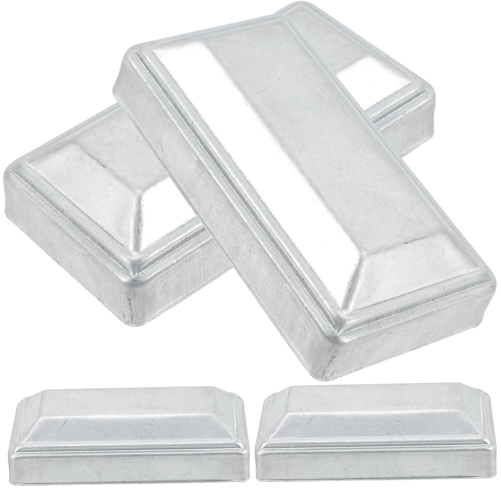 

4 Pcs Fence Post Caps Wrought Iron Guardrail Accessories Rectangle Railing Covers Post Toppers For Fence Columns