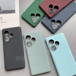 Case For Realme GT6 GT 6T Neo6 SE Kevlar Stripe Acrylic PC Cover For Realme GT Neo 6 Carbon Fiber Stripe Shockproof Bumper Funda