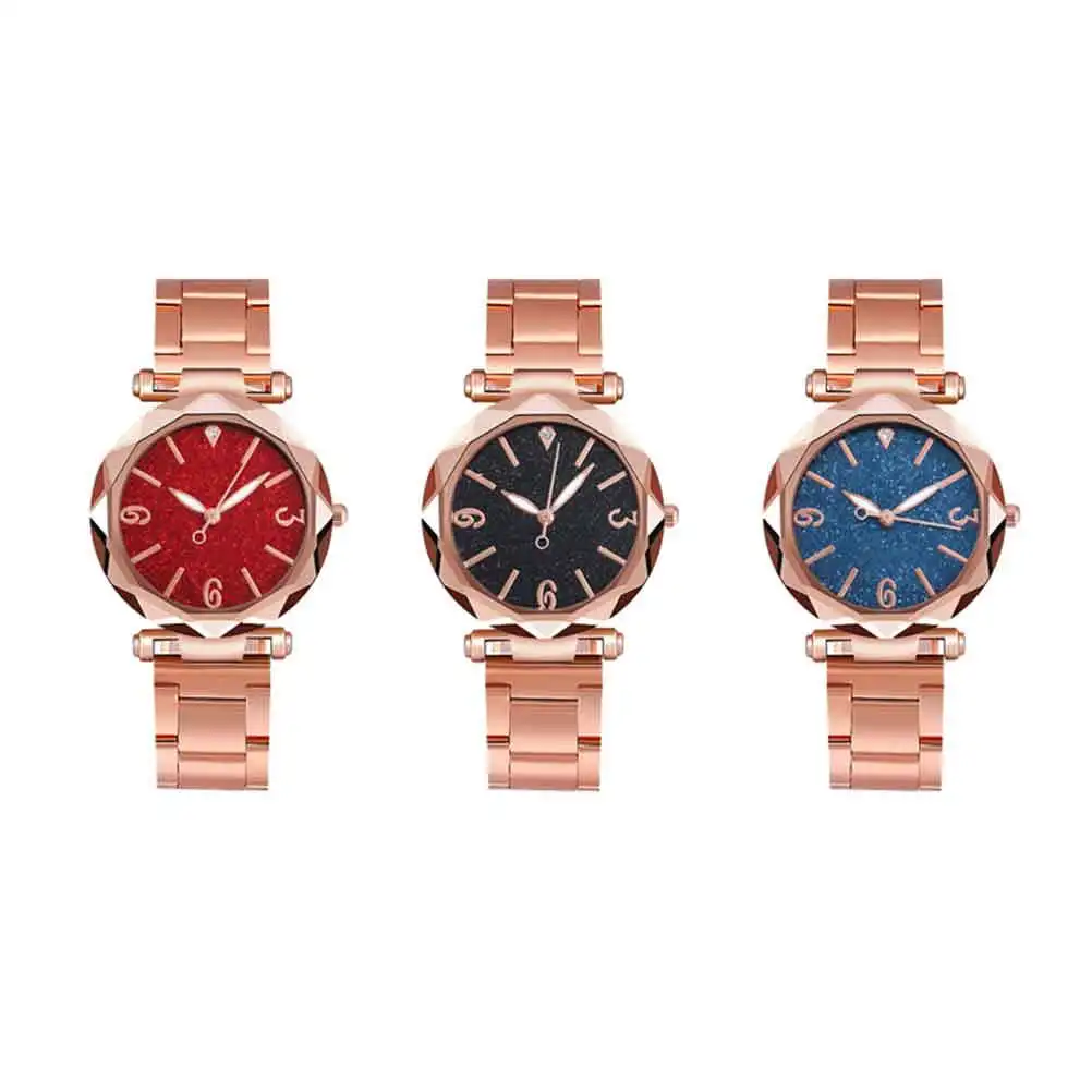 

Quartz Watch Stainless Elegant Fashion Wrist Watch Glittering Silent Precise Time for Women Students