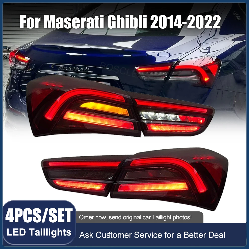 

LED Taillight Assembly for 2014-2019 Maserati Ghibli Brake Light Upgrade Tailliamps DRL Design Signal lamp Car Part Accessories