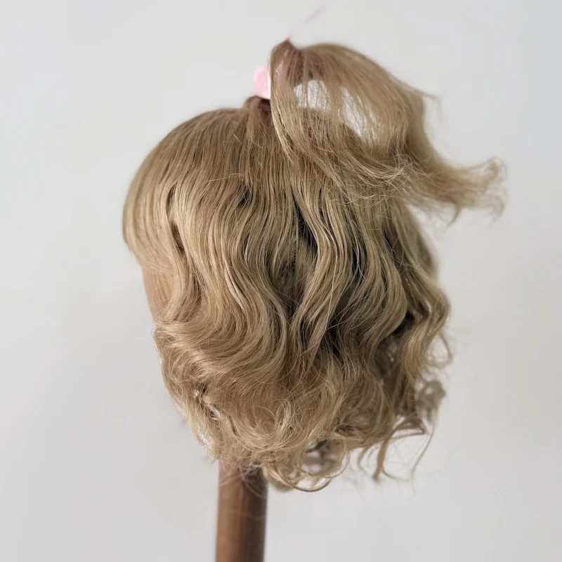 วิกผม BJD ขนาด 3-4 นิ้ว ถึง 11-12 นิ้ว ผมนุ่ม วิกผมหน้าม้าเต็มศีรษะ วิกผมเปียแบบหางม้าครึ่งหางม้า ผมสั้นหยิกเป็นลอน เหมาะสำหรับศีรษะทุกขนาด