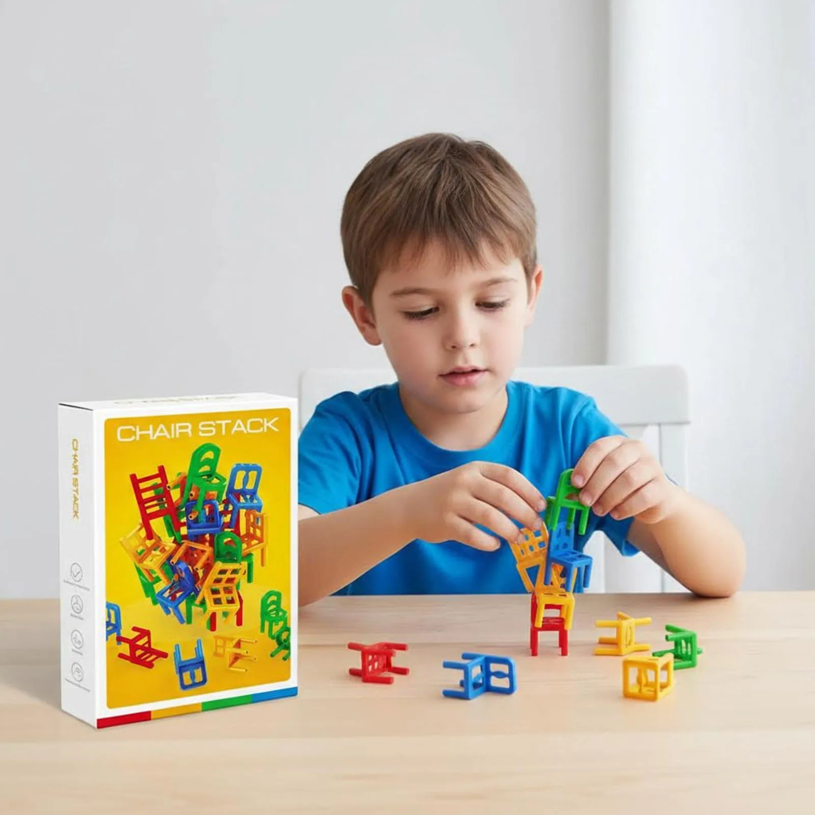 

Набор из 42 штук: игрушки-стулья для складывания, многофункциональные строительные блоки, креативные развивающие игрушки, подарок для детей и взрослых