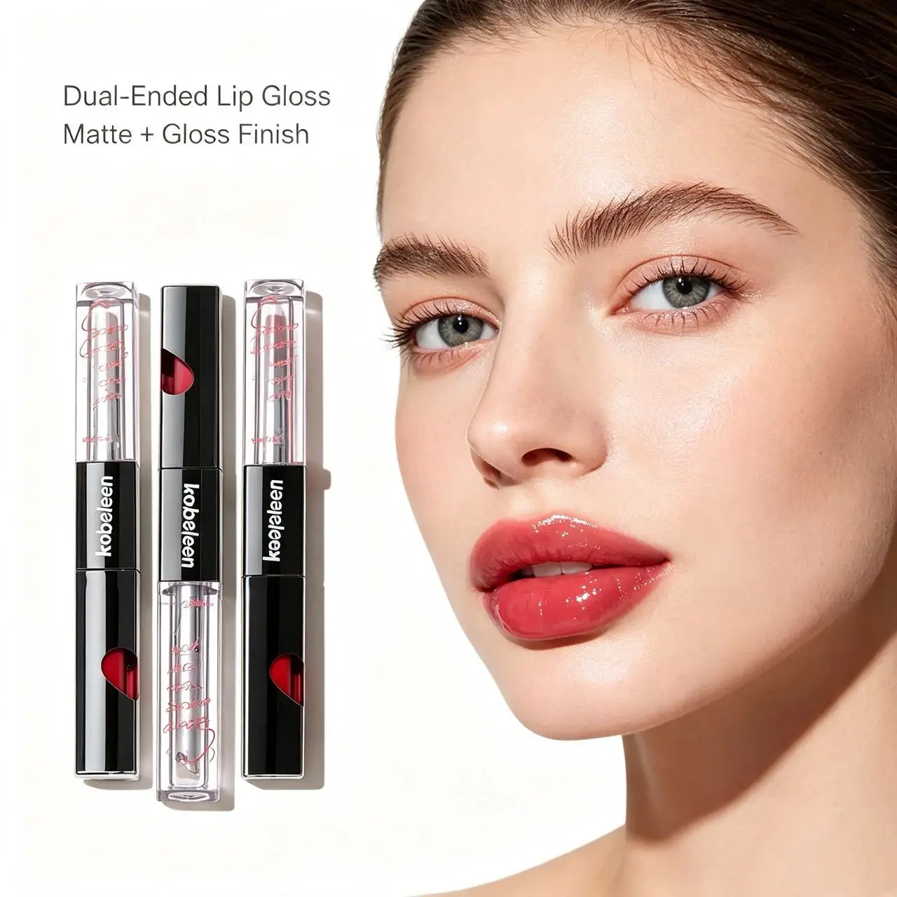 Kabirang Dual-Effect Lip Glaze Matte and Mirror Finish Hydrating Lip Gloss Long-Lasting Non-Stick Cup Cross-Border Bestselling Makeup