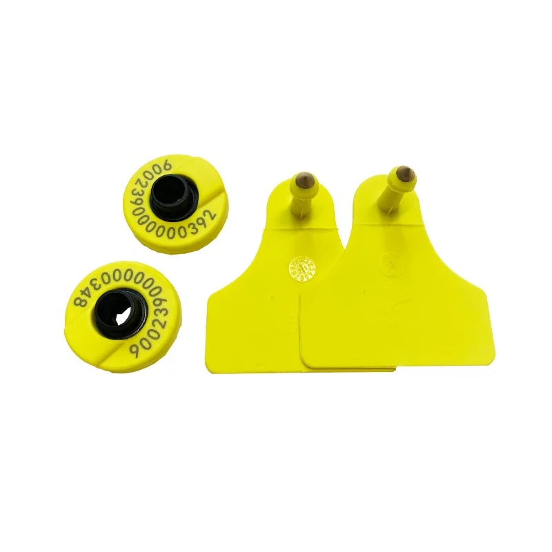 100pairs RFID ear tag ISO 11784/5 HDX button electronic swine ear tag mark for pig, cow sheep breeding animal identification