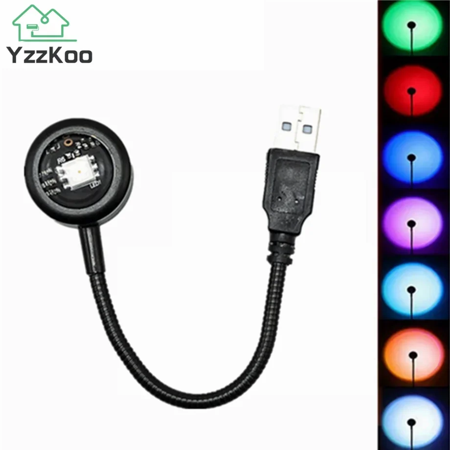 Lampa LED USB zachód słońca lampka nocna projektor dekoracja urodzinowa przenośna światło nastrojowe do sypialni salon ściana piękna