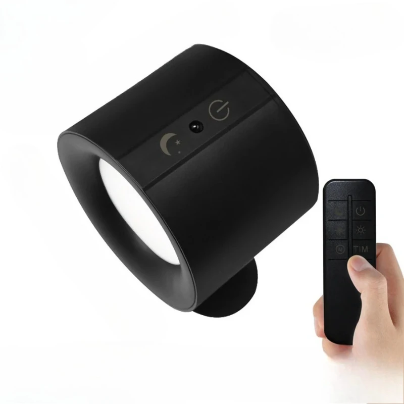 

parede led luz controle toque cabeça dupla lâmpada parede 360 rotativo 3 cores luzes parede sem fio luzes da noite para quarto