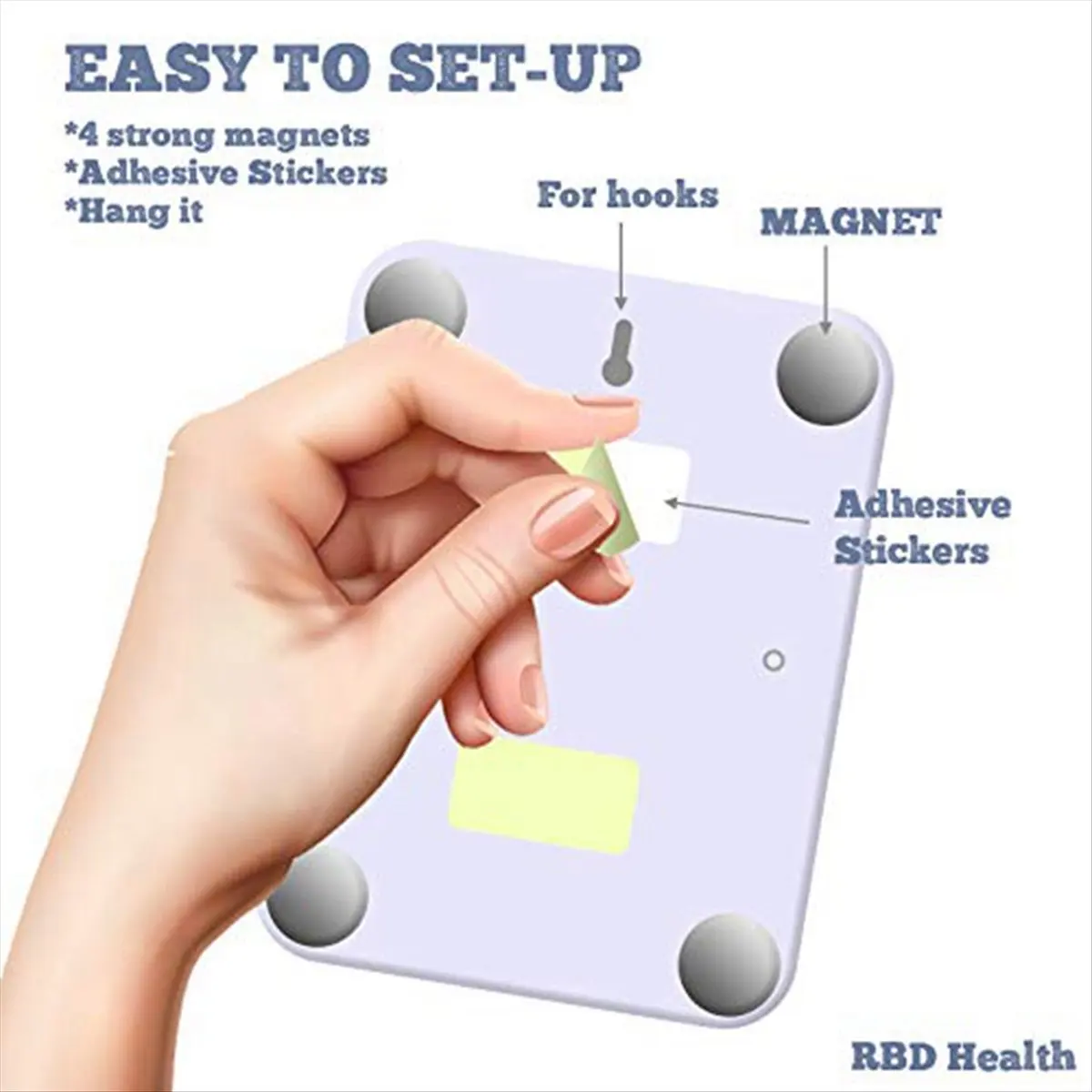 ABJS Dog Feeding Reminder, Magnetic OR Double Sided Adhesive Application, Reminder to Feeding of Pets