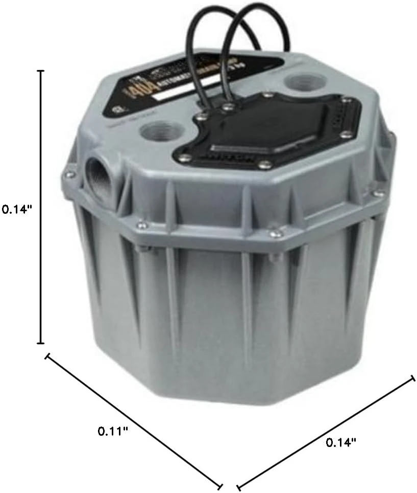 Pompe de vidange résidentielle, profil court, 115 volts, connexions 1 à 1/2 po, 10 pi