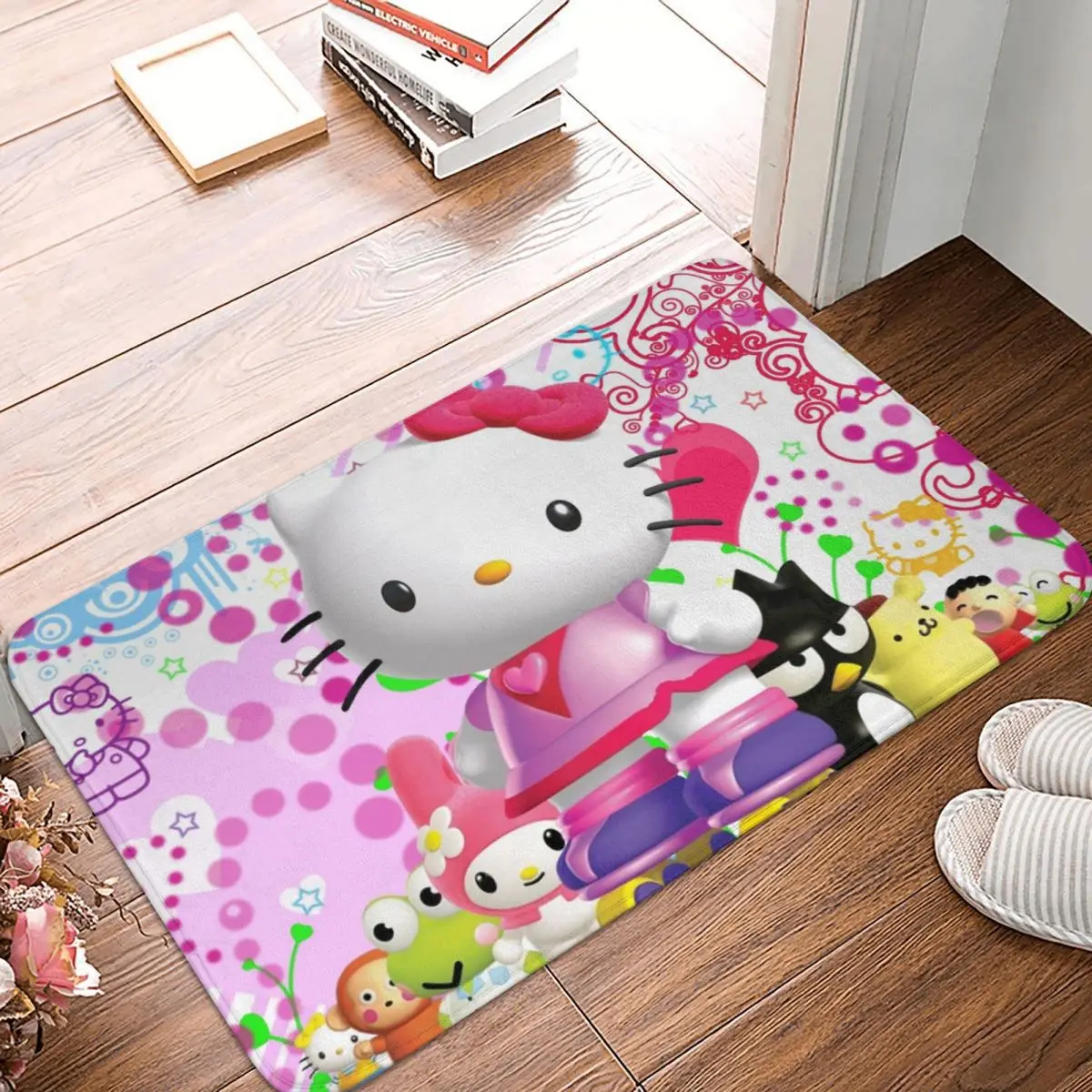 Hello Kitty Non-slip Doormat Fun Bath Bedroom Mat Welcome Carpet Home Pattern Decor