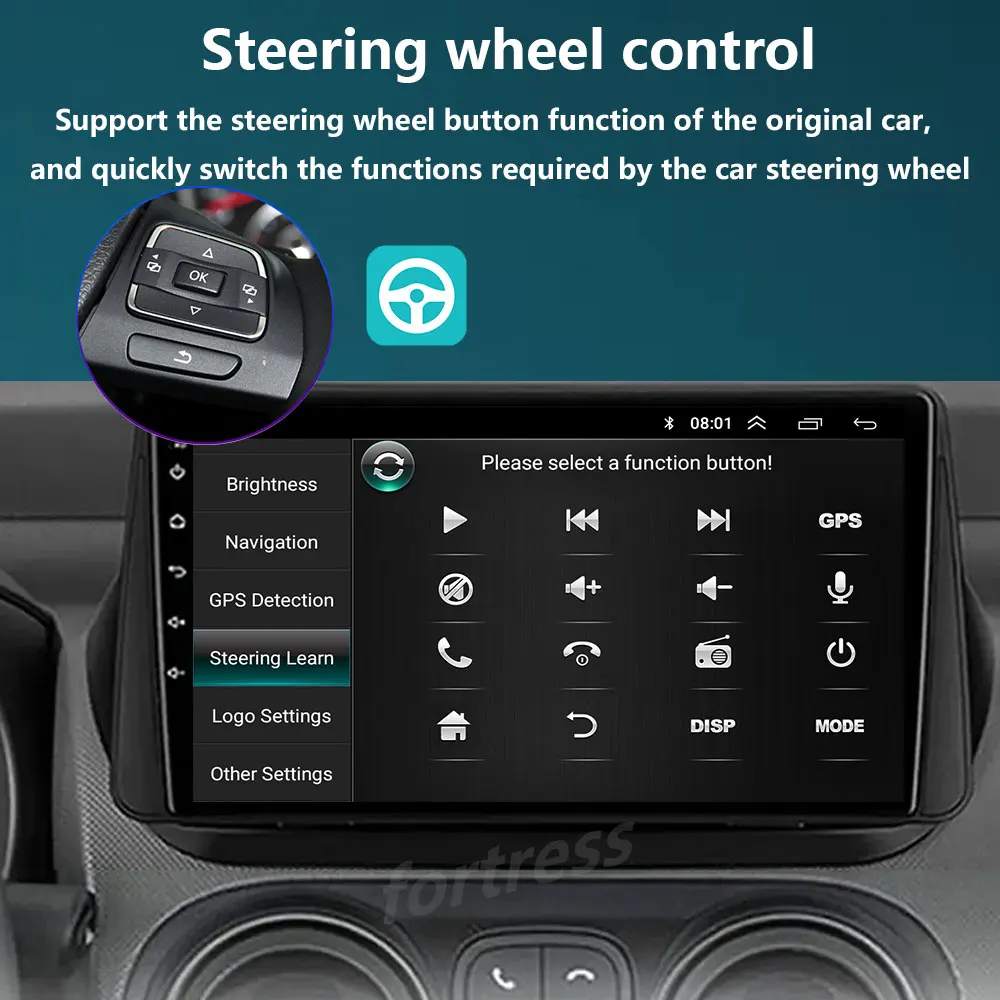 Android 13 Radio For Fiat Fiorino Qubo For Citroen Nemo For Peugeot Bipper 2008-2017 Car stereo Multimedia Player Carplay Auto