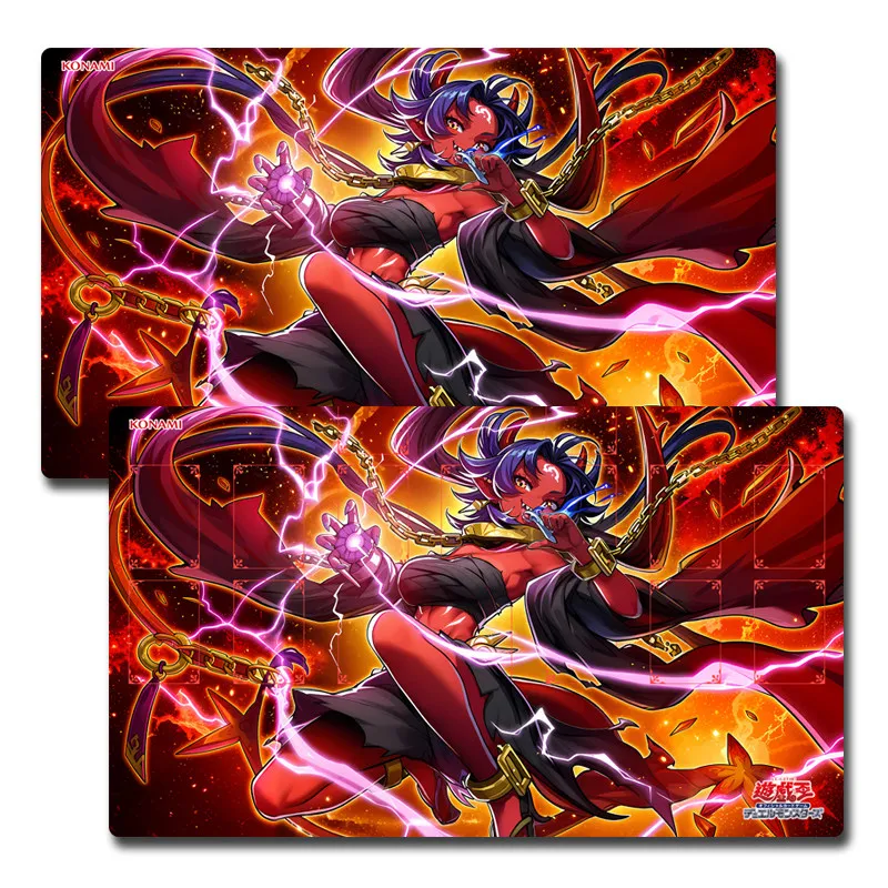 

New 600x350mm Yu-Gi-Oh! Unchained Soul of Sharvara Trading Card Playmat OCG Single Duel Disk Rubber Board Game Card Mat Toy Gift