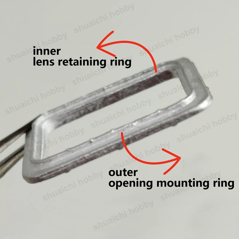 12PCS Alloy Square Porthole w PVC Lens Model Miniature Boat Windows Length 20/17/14.5/11.5mm for Simulated Ship Decorative Parts view 3