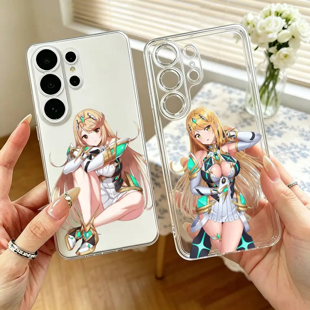 Xenoblade Chronicles 2 Mythra   Phone Case For Samsung S25,S24,S21,S22,S23,S30,Ultra,S20,Plus,Fe,Note,10,9,5G Transparent Cover