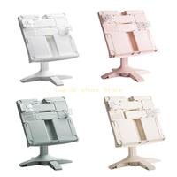 Foldable Adjustable Book Holder Reading Stand with Page Clip for Textbook Tablet D0UA