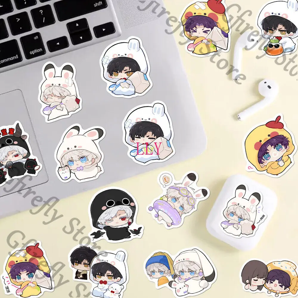 Love and Deepspace Paster Xavier Card Tags Zayne Anime Waterproof Pinup Picture Sylus Q Version Colleagues Decorate Cute Gift