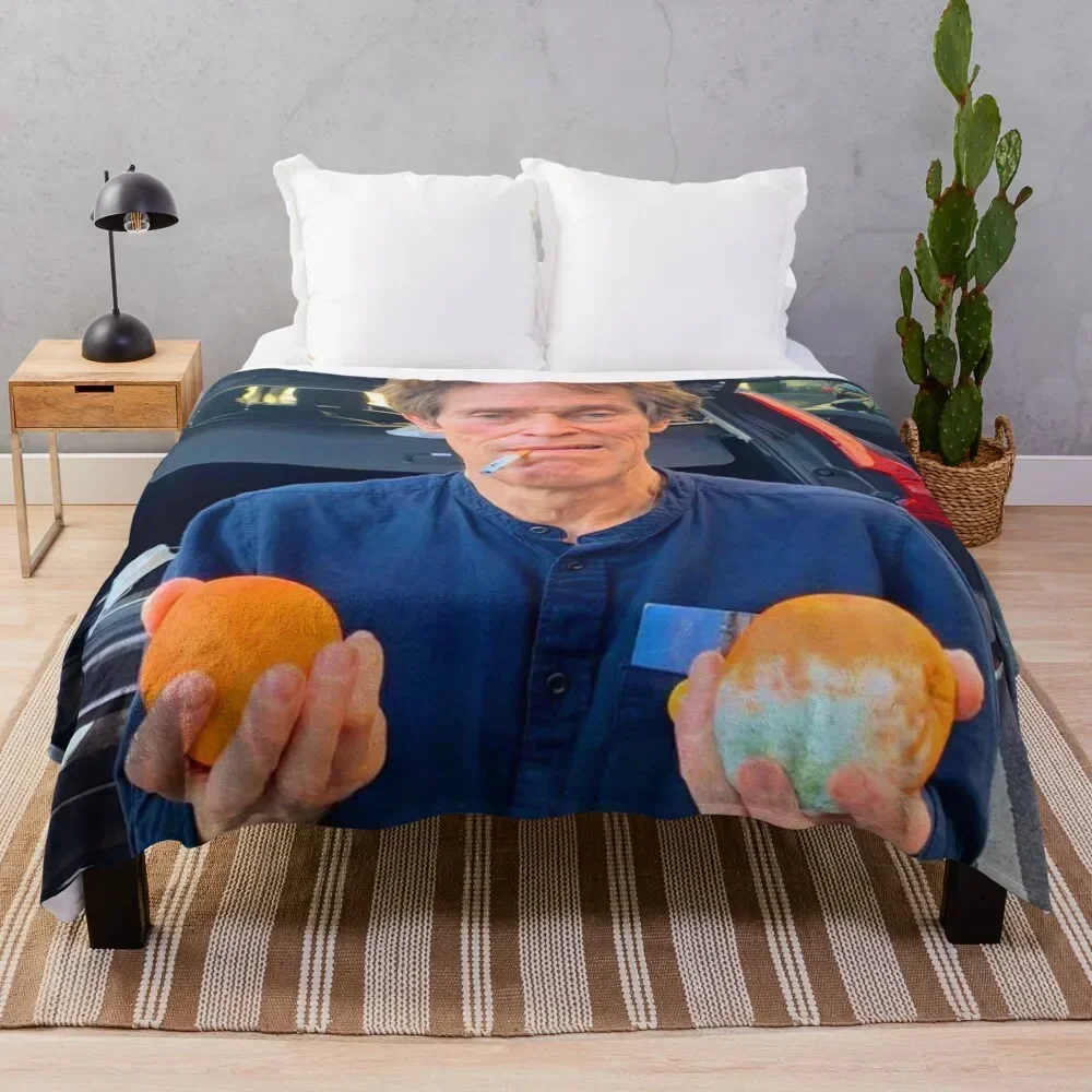

Willem Dafoe Holding Oranges Throw Blanket Warm Comfortable Blanket for Office Napping