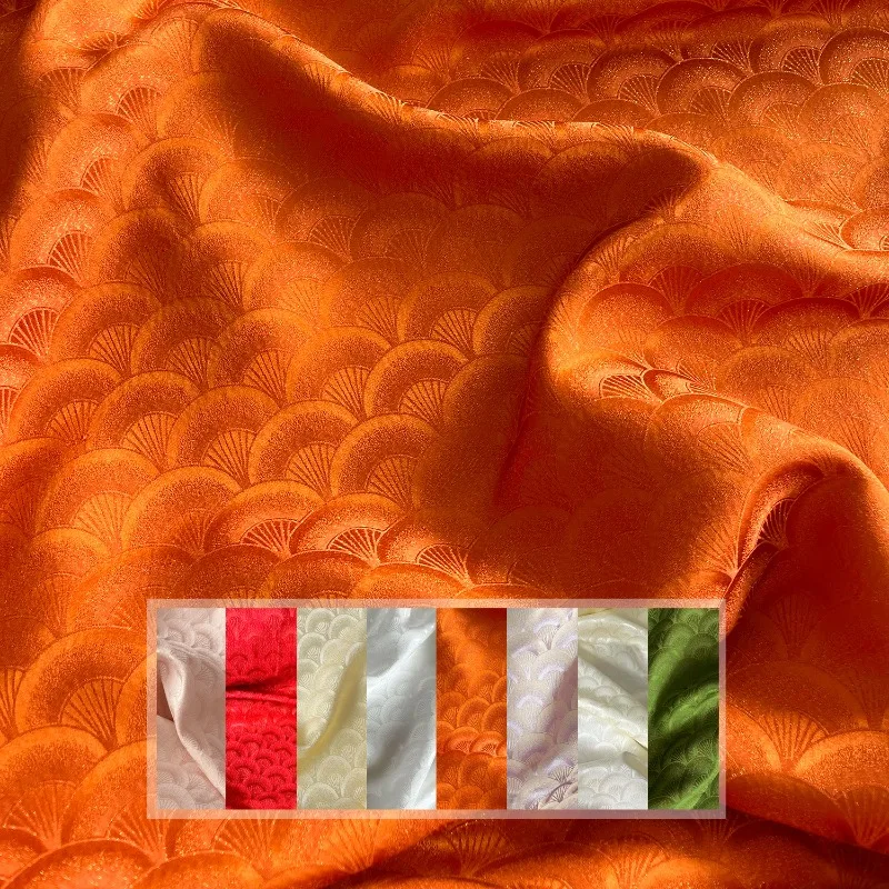 

Silk Jacquard Satin Fabric for Heavy Crepe Hanfu Cheongsam Dress Fabrics By The Yard Diy Sewing Material Cloth Wholesale